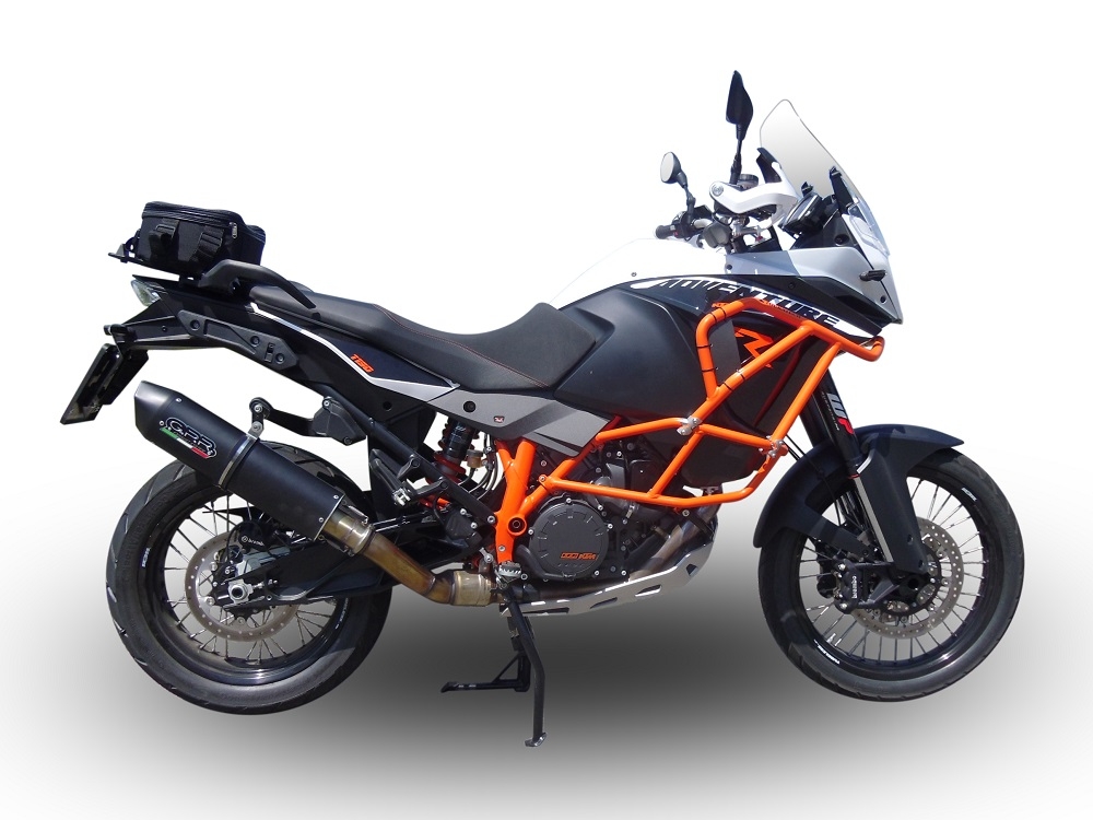 Escape compatível com Ktm LC 8 Super Adventure 1290 - S - R - T 2017-2020, Furore Evo4 Nero, Escape legal, homologado, silenciador com db killer removível e tubo de ligação específico 