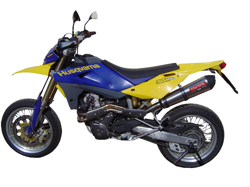 Escape compatível com Husqvarna TE 610 E - SM 610 2005-2006, Gpe Ann. titanium, Escape legal, homologado, silenciador com db killer removível e tubo de ligação específico 