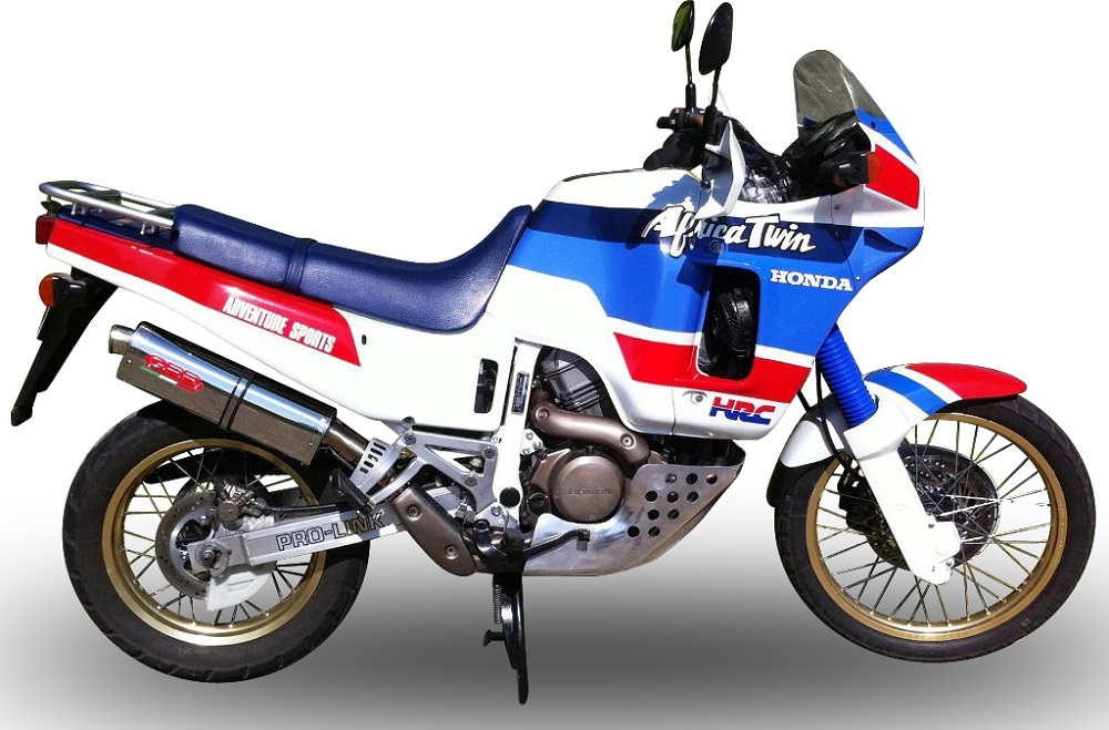 Escape compatível com Honda Africa Twin NXR - XRV 650 Rd03 1988-1989, Trioval, Escape legal, homologado, silenciador com db killer removível e tubo de ligação específico 