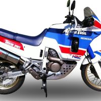 Escape compatível com Honda Africa Twin NXR - XRV 650 Rd03 1988-1989, Trioval, Escape legal, homologado, silenciador com db killer removível e tubo de ligação específico 