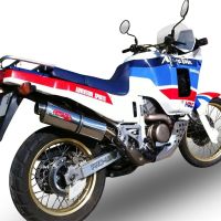 Escape compatível com Honda Africa Twin NXR - XRV 650 Rd03 1988-1989, Trioval, Escape legal, homologado, silenciador com db killer removível e tubo de ligação específico 