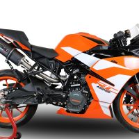 Escape compatível com Ktm Rc 125 2017-2020, Furore Evo4 Nero, Escape legal, homologado, silenciador com catalisador, db killer removível e tubo de ligação específico 