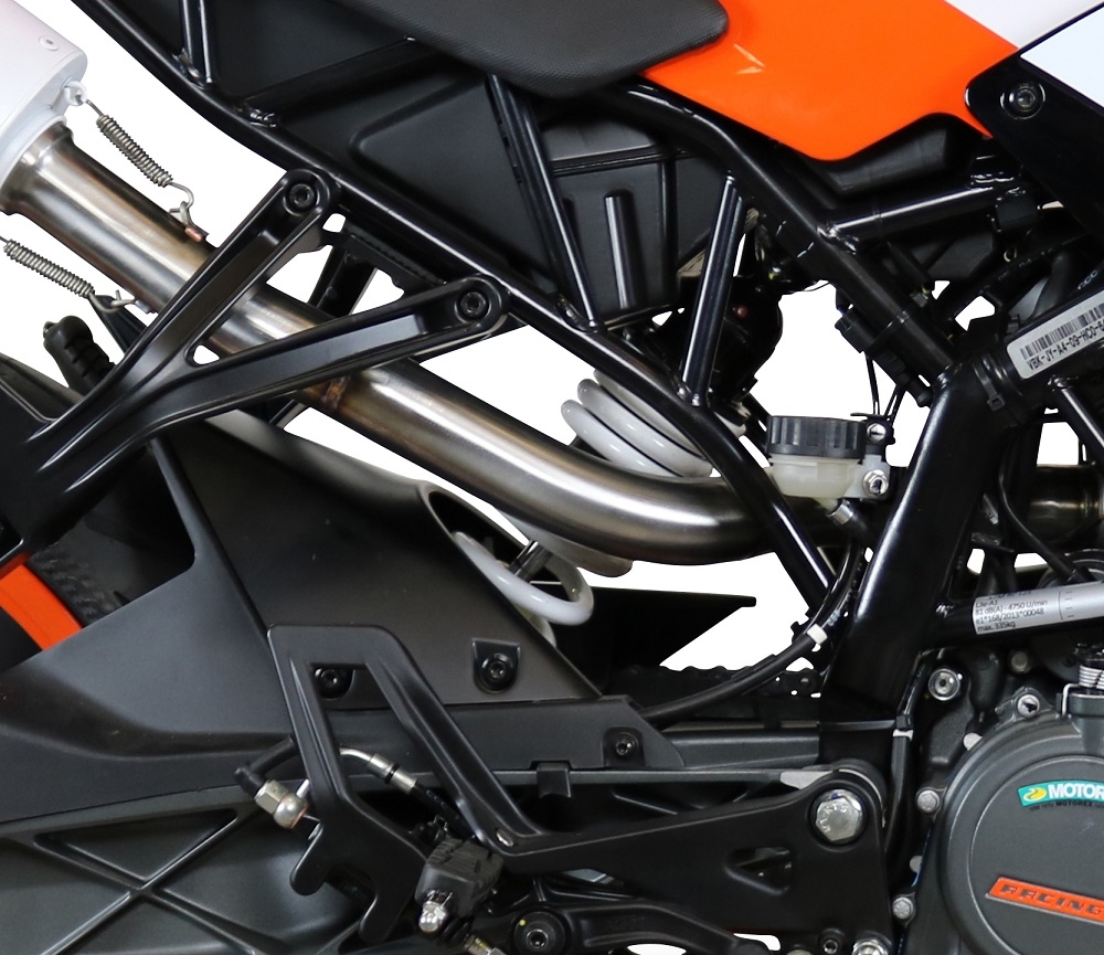 Escape compatível com Ktm Rc 125 2017-2020, Furore Evo4 Nero, Escape legal, homologado, silenciador com catalisador, db killer removível e tubo de ligação específico 