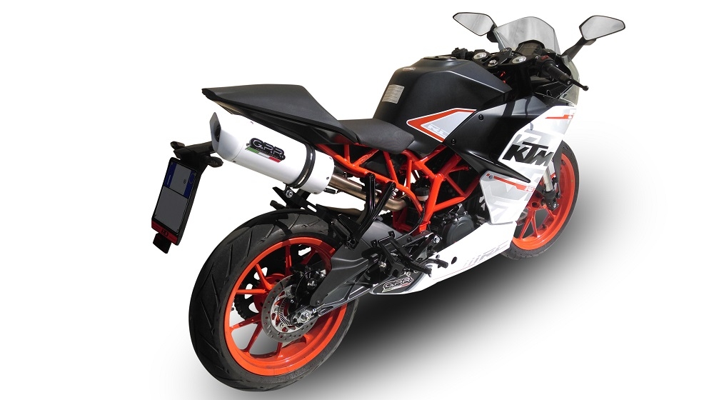 Escape compatível com Ktm Rc 390 2015-2016, Albus Ceramic, Escape legal, homologado, silenciador com db killer removível e tubo de ligação específico 