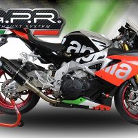 Escape compatível com Aprilia Rsv4 1100 Racing Factory 2019-2020, Furore Nero, Sistema racing Silencioso com tubo de ligação 