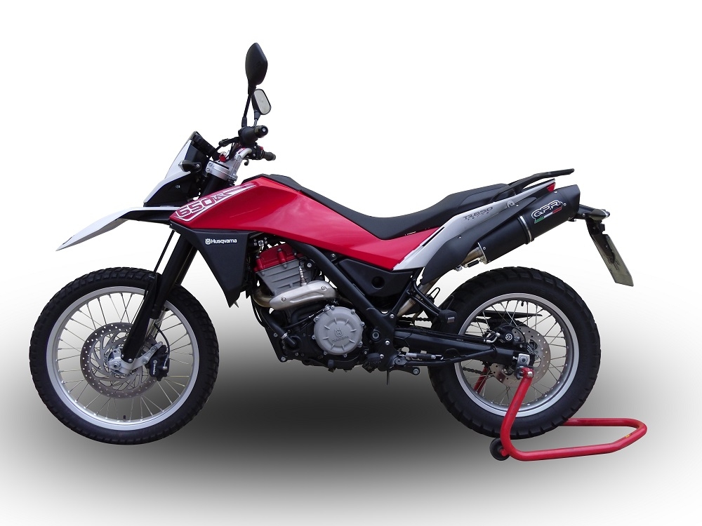 Escape compatível com Husqvarna TERRA - STRADA TR 650 2013-2015, Furore Poppy, Sistema homologado com catalisador linha completa, silencioso mais coletor 