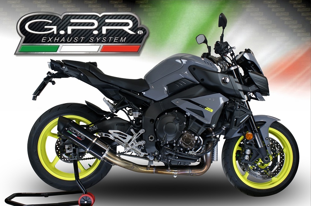 Escape compatível com Yamaha Mt-10 2016-2024, Furore Poppy, Sistema racing semi-completo, escape com tubos de ligação, artigo sem homologação 