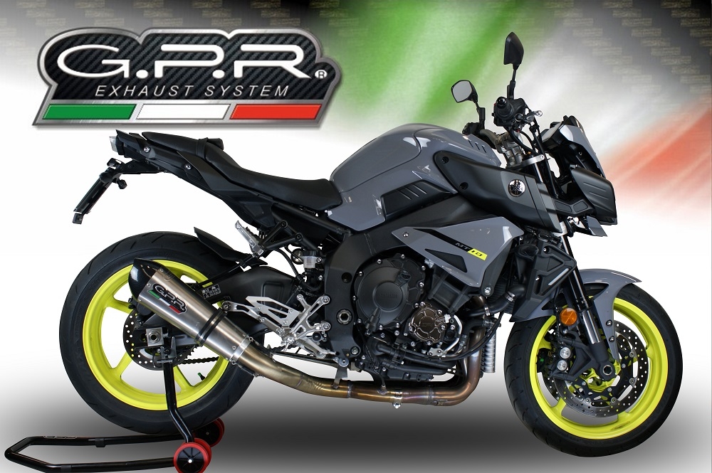 Escape compatível com Yamaha Mt-10 2016-2024, GP Evo4 Titanium, Escape homologado semi-completo com db killer removível e com catalisador 