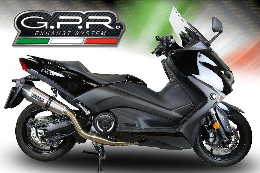 Escape compatível com Yamaha T-Max 560 2020-2021, GP Evo4 Titanium, Sistema homologado com catalisador linha completa, silencioso mais coletor 