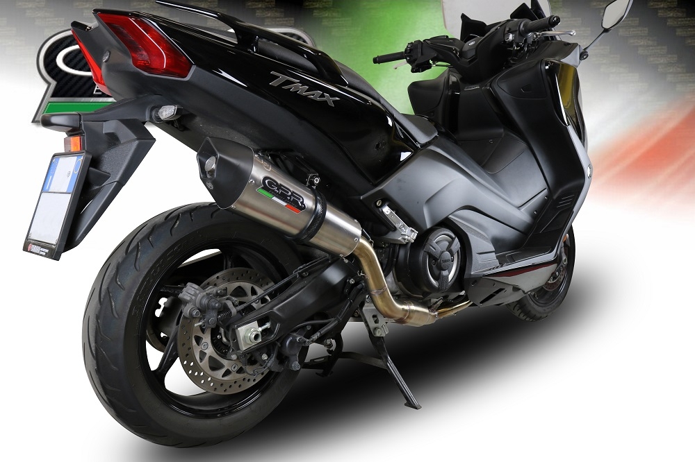 Escape compatível com Yamaha T-Max 560 2020-2021, GP Evo4 Titanium, Sistema homologado com catalisador linha completa, silencioso mais coletor 