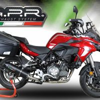 Escape compatível com Benelli Trk 502 2021-2024, Furore Evo4 Nero, Escape legal, aprovado, com db killer removível, tubo de conexão e conversor catalítico 