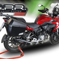 Escape compatível com Benelli Trk 502 2021-2024, Furore Evo4 Nero, Escape legal, aprovado, com db killer removível, tubo de conexão e conversor catalítico 