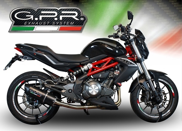 Escape compatível com Benelli Bn 302 S 2017-2024, Furore Evo4 Nero, Escape legal, homologado, silenciador com db killer removível e tubo de ligação específico 