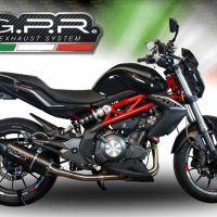 Escape compatível com Benelli Bn 302 S 2017-2024, Furore Evo4 Nero, Escape legal, homologado, silenciador com db killer removível e tubo de ligação específico 