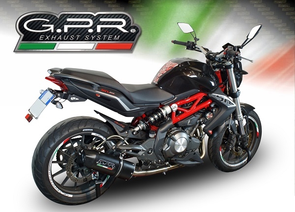 Escape compatível com Benelli Bn 302 S 2017-2024, Furore Evo4 Nero, Escape legal, homologado, silenciador com db killer removível e tubo de ligação específico 