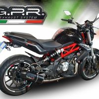 Escape compatível com Benelli Bn 302 S 2017-2024, Furore Evo4 Nero, Escape legal, homologado, silenciador com db killer removível e tubo de ligação específico 