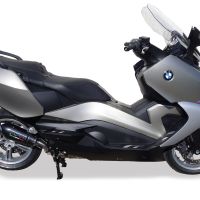 Escape compatível com Bmw C 650 Gt 2012-2015, Gpe Ann. Poppy, Escape legal, homologado, silenciador com db killer removível e tubo de ligação específico 