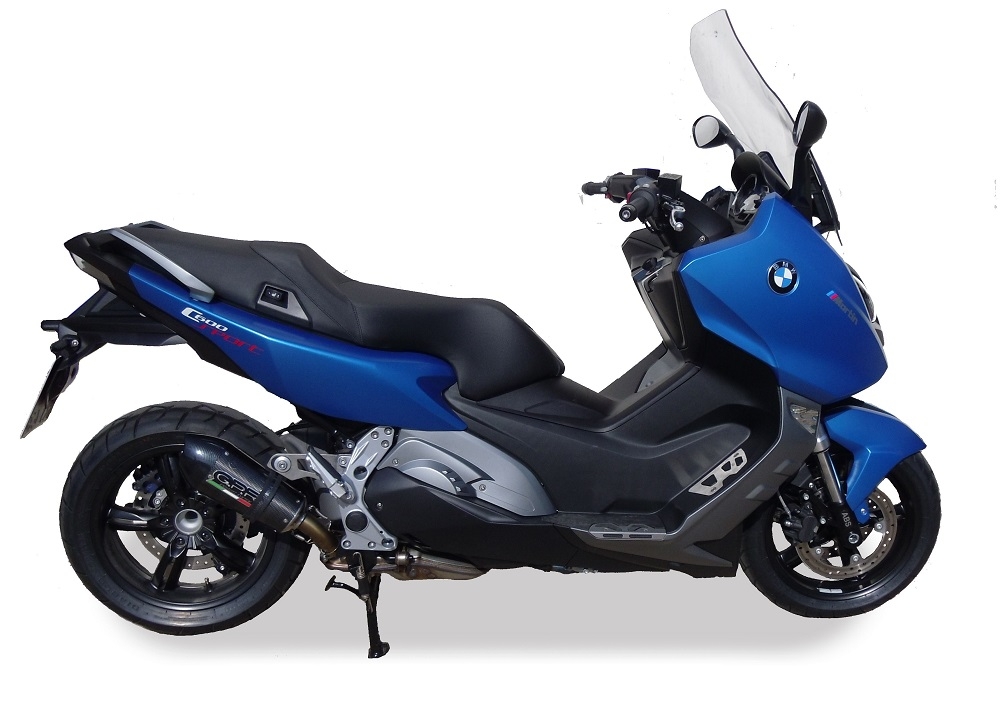 Escape compatível com Bmw C 600 Sport 2012-2016, Gpe Ann. Poppy, Escape legal, homologado, silenciador com db killer removível e tubo de ligação específico 