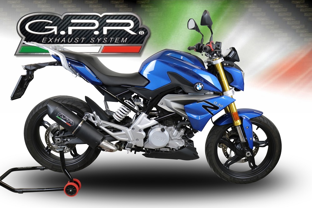 Escape compatível com Bmw G 310 R 2022-2024, Furore Evo4 Nero, Sistema homologado com catalisador linha completa, silencioso mais coletor 