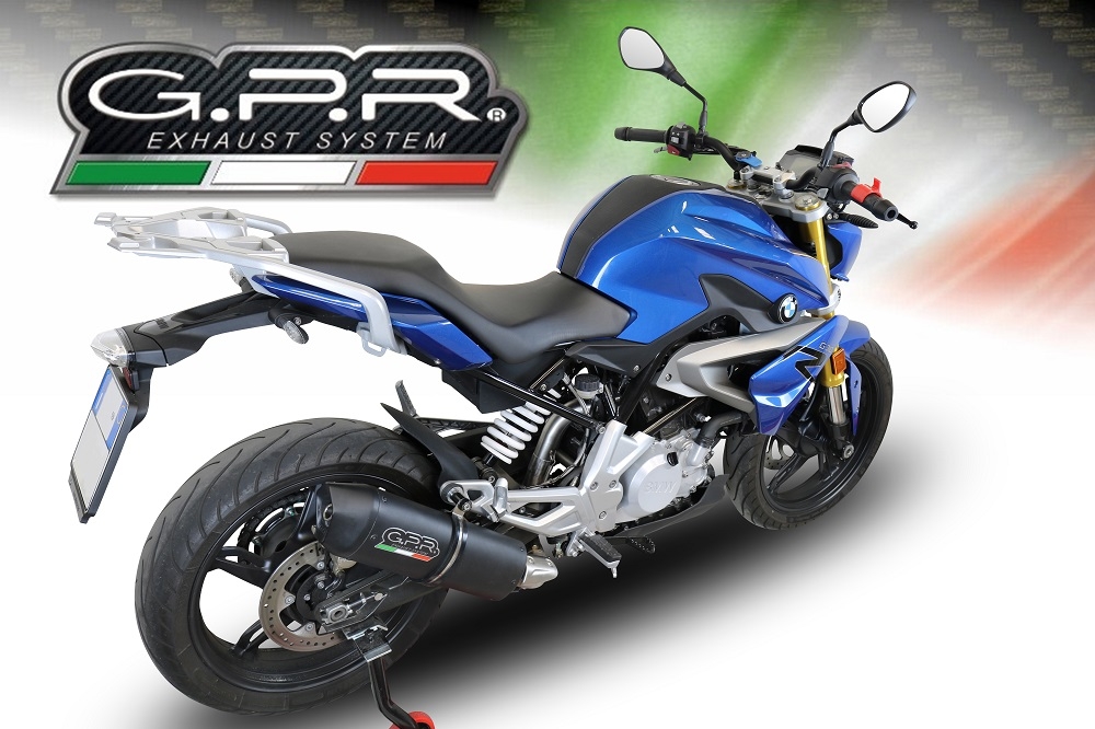 Escape compatível com Bmw G 310 R 2022-2024, Furore Evo4 Nero, Sistema homologado com catalisador linha completa, silencioso mais coletor 