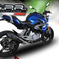 Escape compatível com Bmw G 310 R 2022-2024, GP Evo4 Poppy, Sistema homologado com catalisador linha completa, silencioso mais coletor 