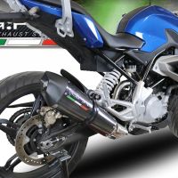 Escape compatível com Bmw G 310 R 2017-2021, GP Evo4 Poppy, Sistema homologado com catalisador linha completa, silencioso mais coletor 