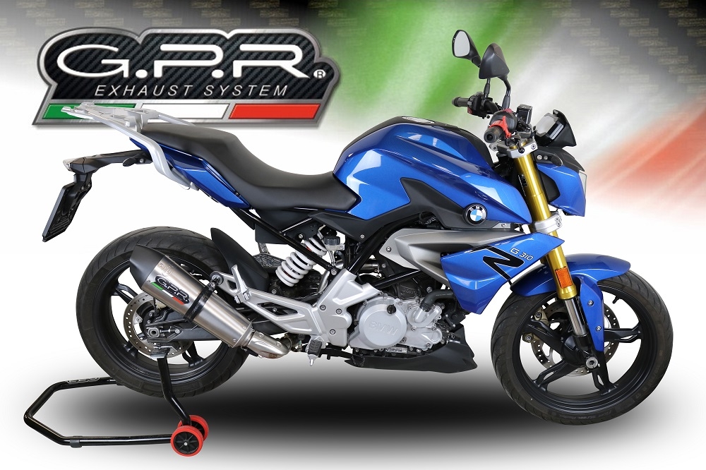 Escape compatível com Bmw G 310 R 2022-2024, GP Evo4 Titanium, Sistema homologado com catalisador linha completa, silencioso mais coletor 