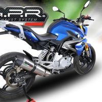 Escape compatível com Bmw G 310 R 2017-2021, GP Evo4 Titanium, Sistema homologado com catalisador linha completa, silencioso mais coletor 