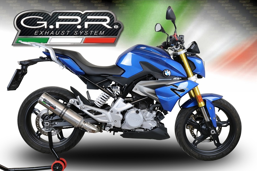 Escape compatível com Bmw G 310 R 2022-2024, M3 Titanium Natural, Sistema homologado com catalisador linha completa, silencioso mais coletor 