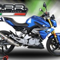 Escape compatível com Bmw G 310 R 2017-2021, M3 Titanium Natural, Sistema homologado com catalisador linha completa, silencioso mais coletor 