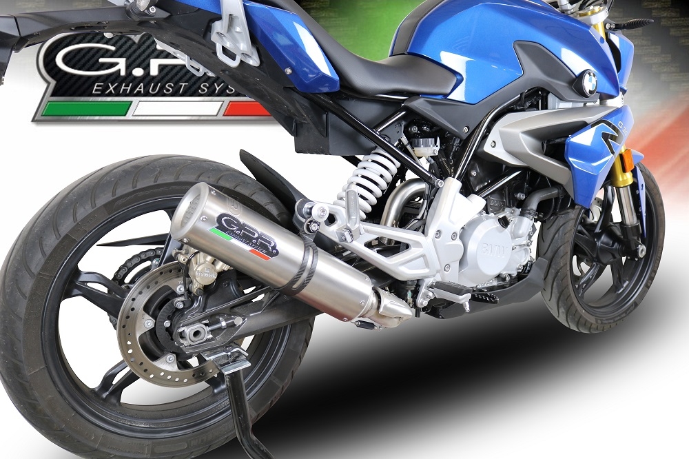 Escape compatível com Bmw G 310 R 2022-2024, M3 Titanium Natural, Sistema homologado com catalisador linha completa, silencioso mais coletor 