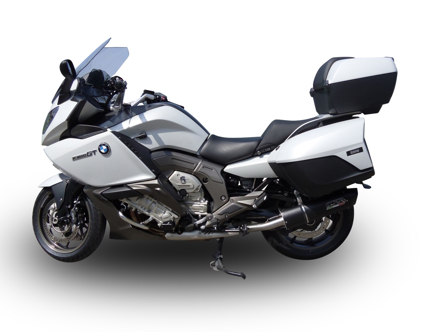 Escape compatível com Bmw K 1600 Gt 2022-2025, Furore Evo4 Nero, Par de silenciosos de escape homologadas, com db killer removível e tubos de ligação específicos 