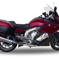 Escape compatível com Bmw K 1600 Gt 2010-2016, Trioval, Par de silenciosos de escape homologadas, com db killer removível e tubos de ligação específicos 