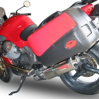 Escape compatível com Moto Guzzi Norge 850 2006-2011, Trioval, Escape legal, homologado, silenciador com db killer removível e tubo de ligação específico 