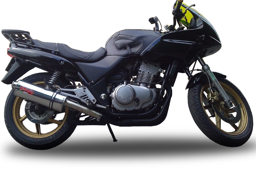 Escape compatível com Honda Cb 500 - S 1993-2005, Trioval, Escape legal, homologado, silenciador com db killer removível e tubo de ligação específico 