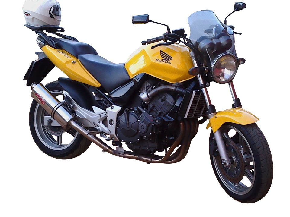 Escape compatível com Honda Cbf 500 2004-2007, Trioval, Escape legal, homologado, silenciador com catalisador, db killer removível e tubo de ligação específico 