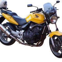 Escape compatível com Honda Cbf 600 S I.E. 2007-2012, Trioval, Escape legal, homologado, silenciador com db killer removível e tubo de ligação específico 