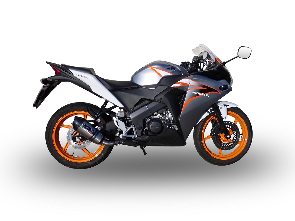 Escape compatível com Honda Cbr 125 R 2011-2016, Gpe Ann. titanium, Escape legal, homologado, silenciador com db killer removível e tubo de ligação específico 