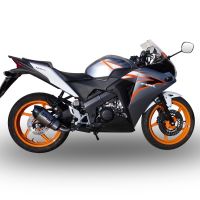 Escape compatível com Honda Cbr 125 R 2011-2016, Gpe Ann. titanium, Escape legal, homologado, silenciador com db killer removível e tubo de ligação específico 