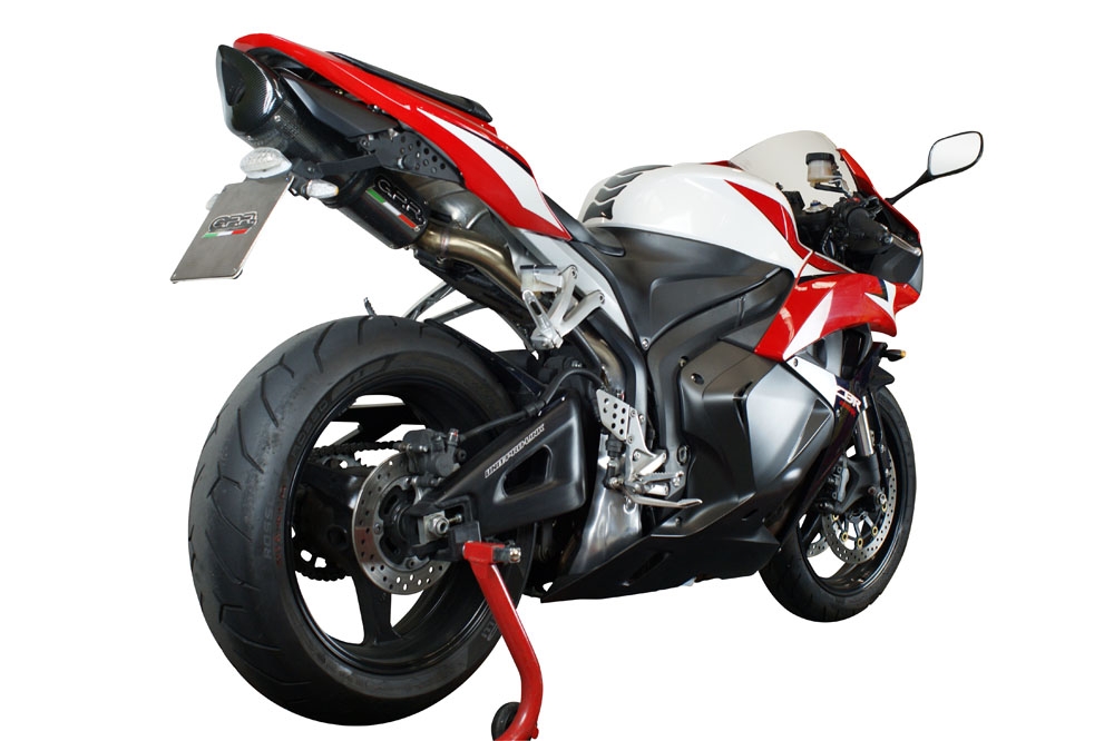 Escape compatível com Honda Cbr 600 Rr 2005-2006, Tiburon Poppy, Escape legal, homologado, silenciador com db killer removível e tubo de ligação específico 