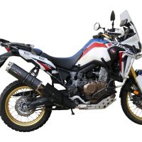 Escape compatível com Honda Crf 1000 L Africa Twin 2015-2017, Dual Poppy, Escape legal, homologado, silenciador com db killer removível e tubo de ligação específico 