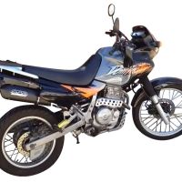 Escape compatível com Honda Dominator Nx 650 1988-2001, Furore Poppy, Escape homologado semi-completo com db killer removível 