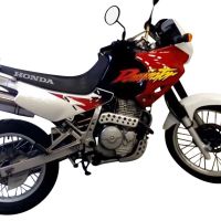 Escape compatível com Honda Dominator Nx 650 1988-2001, Trioval, Escape homologado semi-completo com db killer removível 