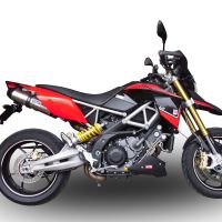 Escape compatível com Aprilia Dorsoduro 1200 2011-2016, GP Evo4 Titanium, Par de silenciosos de escape homologadas, com db killer removível e tubos de ligação específicos 