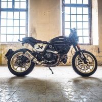 Escape compatível com Ducati Scrambler 800 2017-2020, GP Evo4 Titanium, Escape legal, homologado, silenciador com catalisador, db killer removível e tubo de ligação específico 