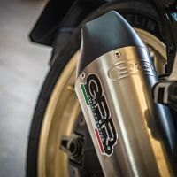 Escape compatível com Ducati Scrambler 800 2017-2020, GP Evo4 Titanium, Escape legal, homologado, silenciador com catalisador, db killer removível e tubo de ligação específico 