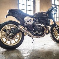 Escape compatível com Ducati Scrambler 800 2017-2020, Powercone Evo, Escape legal, homologado, silenciador com catalisador, db killer removível e tubo de ligação específico 