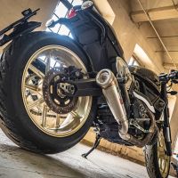 Escape compatível com Ducati Scrambler 800 2017-2020, Powercone Evo, Escape legal, homologado, silenciador com catalisador, db killer removível e tubo de ligação específico 