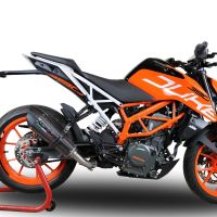 Escape compatível com Ktm Rc 390 2017-2020, GP Evo4 Poppy, Escape legal, homologado, silenciador com db killer removível e tubo de ligação específico 