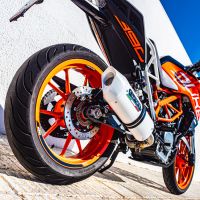 Escape compatível com Ktm Duke 125 2017-2020, Albus Evo4, Escape legal, homologado, silenciador com db killer removível e tubo de ligação específico 